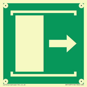 E033 safe condition door slides right to open